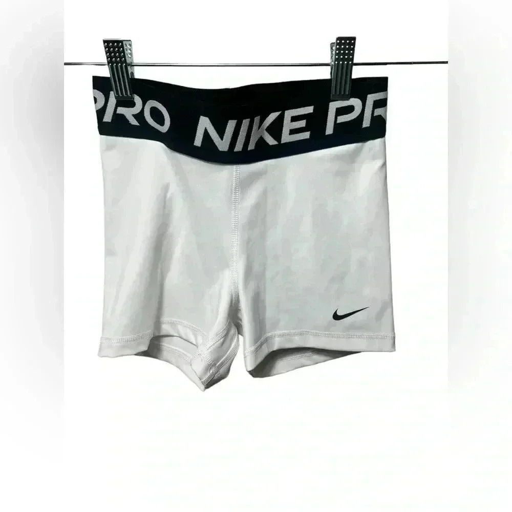 Nike Pro XS white shorts cheer volleyball athletic women’s sports